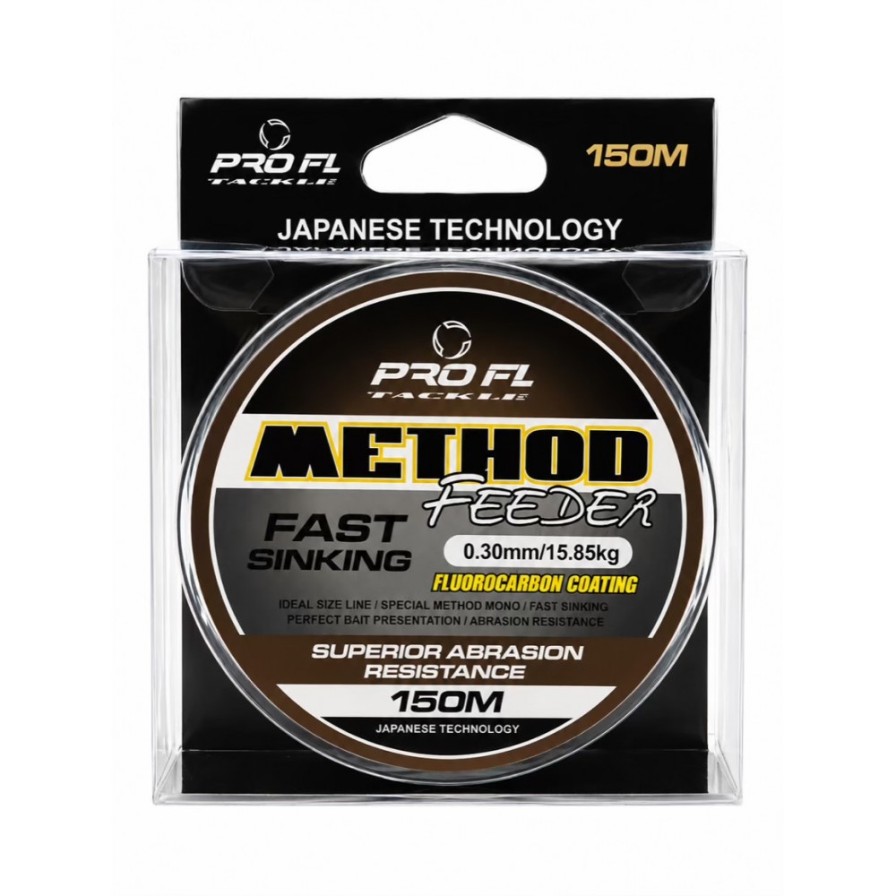 PRO FL Method Feeder Fast Sinking Monofilament Line Brown 0.30mm 150m PRO FL Method Feeder Fast Sinking Monofilament Line Brown 0.30mm 150m