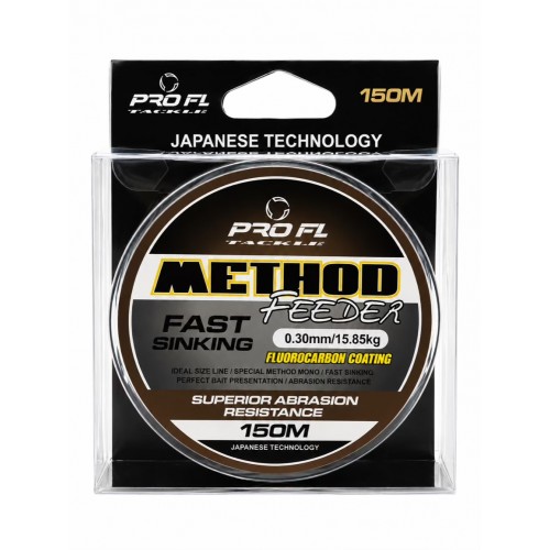 PRO FL Method Feeder Fast Sinking Monofilament Line Brown 0.30mm 150m