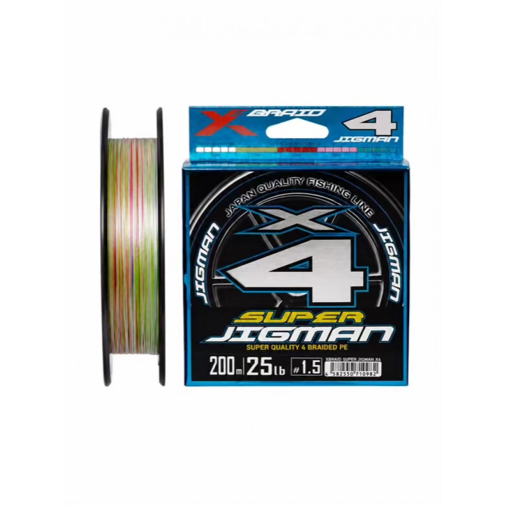 YGK X-Braid Super Jigman X4 200 m 25 lb PE #1.5 YGK X-Braid Super Jigman X4 200 m 25 lb PE 1.5 braided line