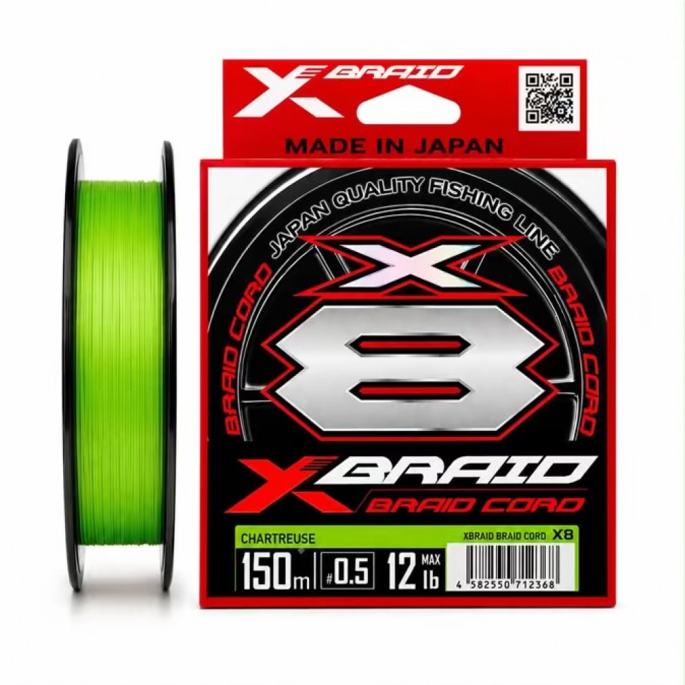 YGK X-Braid Braid Cord X8 150m Chartreuse YGK X-Braid Braid Cord X8 150m Chartreuse Braided Fishing Line