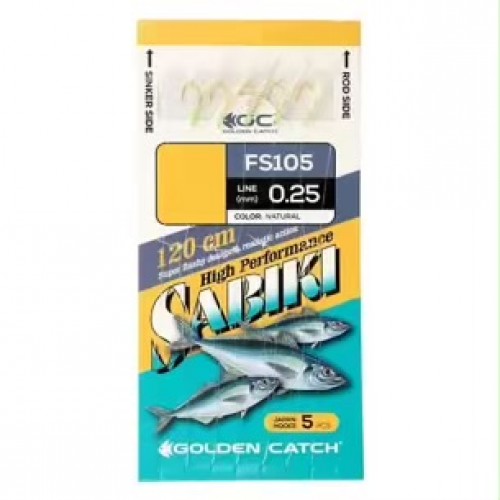 Golden Catch Aji Sabiki FS105 Natural (5 Hooks)