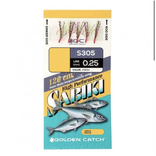 Golden Catch Aji Sabiki S305 Green (5 Hooks)