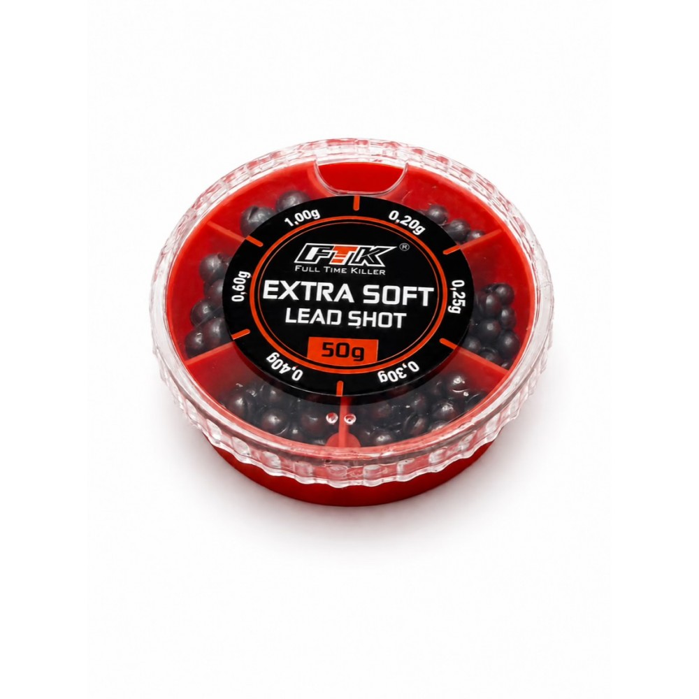 FTK Extra Soft Lead Shot 50g FTK Extra Soft Lead Shot 50g Dispenser