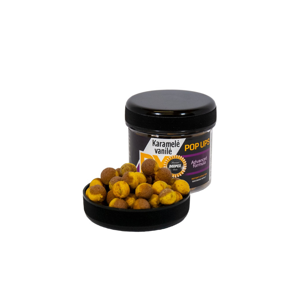 10mm Caramel & Vanilla Pop-Ups Fishing Bait Caramel & Vanilla 10mm Floating Pop-Ups Hook Bait