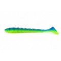 Tricky Baits Ribbed Soft Lure 18CM 20G Blue Chartreuse