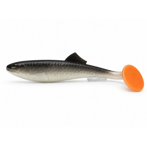 Tricky Baits Hunter Soft Lure 22.5cm 80g Black Silver Orange Tail