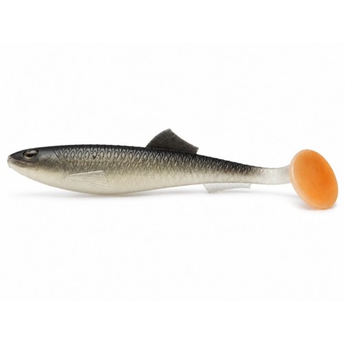 Tricky Baits Hunter Soft Lure 19cm 39g Black Silver Orange Tail