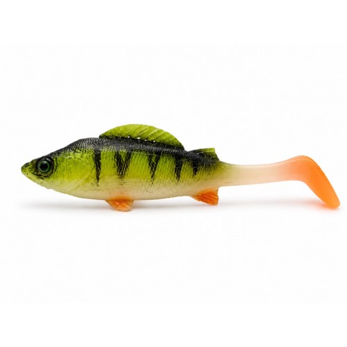 Tricky Baits Perch Soft Lure 15cm 35g Green Perch Orange Tail