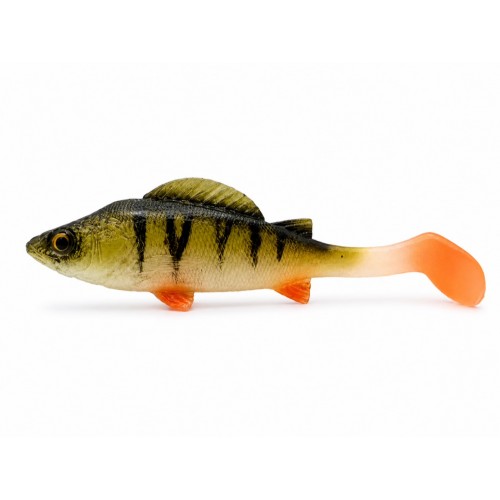 Tricky Baits Perch Soft Lure 15cm 35g Natural Perch Orange Tail