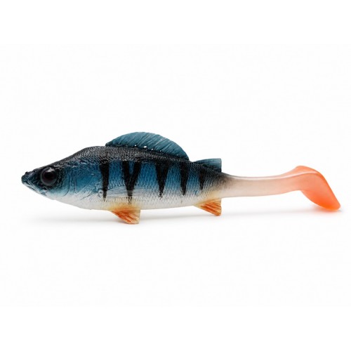 Tricky Baits Perch Soft Lure 15cm 35g Blue Perch Orange Tail