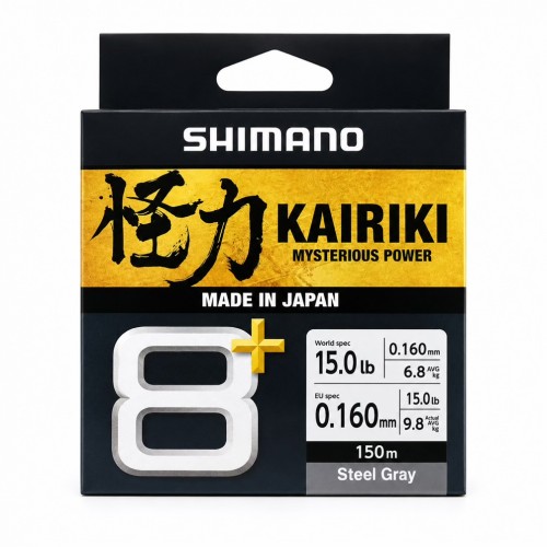 Shimano Kairiki 8+ Braided Line Steel Gray 150m