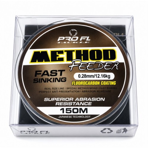 PRO FL Method Feeder Fast Sinking Monofilament Line Brown 0.28mm 150m